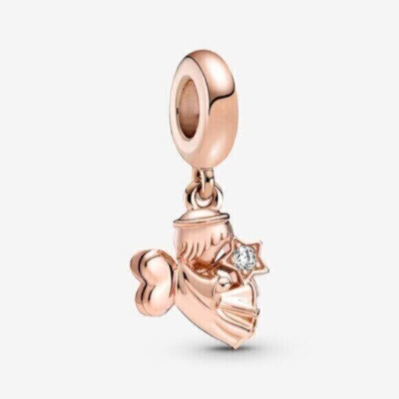 PANDORA Heart Winged Angel Dangle Charm - Picture 1 of 4